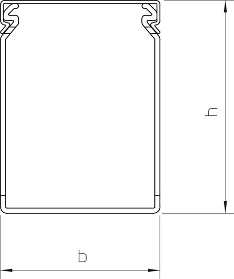 OBO Bettermann 6178424 Kábelvezető csatorna (H x Sz x Ma) 2000 x 50 x 75 mm 1 db Kőszürke 2. kép