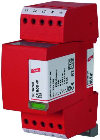 DEHN 953405 DR M 4P 255 FM Túlfeszültségvédő-levezető Túlfeszültség elleni védelem: Elosztószekrény