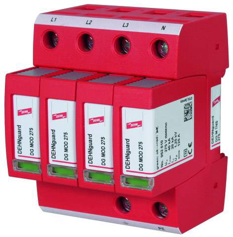 DEHN 952400 DG M TNS 275 Túlfeszültségvédő-levezető Túlfeszültség elleni védelem: Elosztószekrény 40