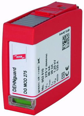 DEHN 952010 952010 DEHNguard DG MOD 275 Túlfeszültség ellen védő modul Túlfeszültség elleni védelem: