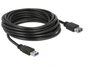 Delock USB kábel USB 3.2 Gen1 (USB 3.0 / USB 3.1 Gen1) USB-A dugó, USB-A alj 5.00 m Fekete aranyozot 2. bélyegkép