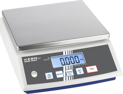 Kern FCF 30K-3 FCF 30K-3 Asztali mérleg Mérési tartomány (max.) 30 kg Leolvashatóság 1 g Elemekről ü