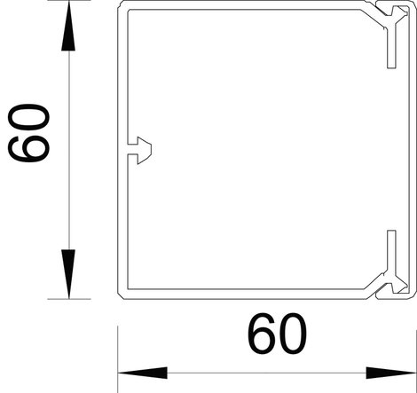 OBO Bettermann 6025668 Kábelcsatorna (H x Sz x Ma) 2000 x 60 x 60 mm 1 db Kőszürke 2. kép