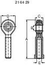 Modelcraft összekötő gömbcsukló, külső M4, TSM4 2. bélyegkép