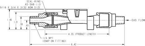 Légáramlás érzékelő szenzor, 0-10 l/perc, Honeywell AWM5102VN 2. kép