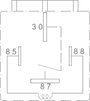 Autós relé, 12 VDC, 80 A/30 VDC, 1120 W, MINI ISO, Zettler Electronics AZ979-1A-12D 3. bélyegkép