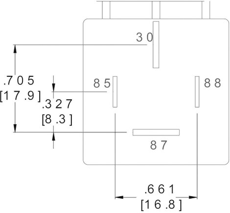 Autós relé, 12 VDC, 80 A/30 VDC, 1120 W, MINI ISO, Zettler Electronics AZ979-1A-12D 4. kép