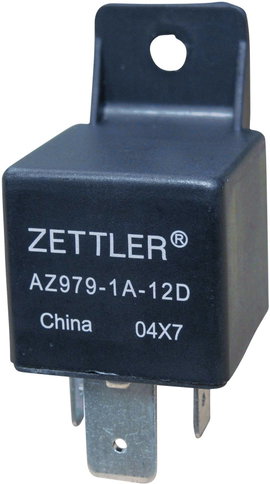 Autós relé, 24 VDC, 80 A/30 VDC, 1120 W, MINI ISO, Zettler Electronics AZ979-1A-24D