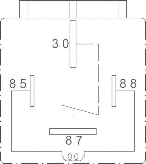 Autós relé, 24 VDC, 80 A/30 VDC, 1120 W, MINI ISO, Zettler Electronics AZ979-1A-24D 3. kép