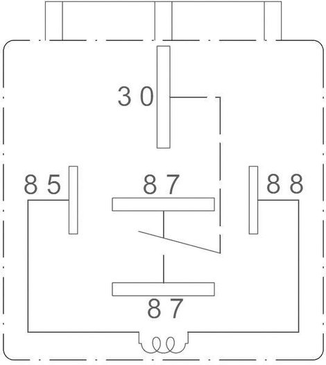 Autós relé, 12 VDC, 60 A/30 VDC, 840 W, MINI ISO, Zettler Electronics AZ979-1C-12D 3. kép