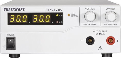 Kapcsolóüzemű labortápegység 1-30V/DC / 0-15A 450W, Voltcraft HPS-13015
