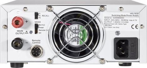 Kapcsolóüzemű labortápegység 1-30V/DC / 0-15A 450W, Voltcraft HPS-13015 2. kép