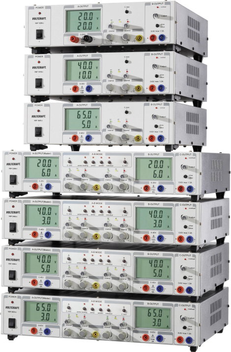 Kettős labortápegység lineáris, kapcsolóüzemű 0,1-65V/DC / 0-3A / 0,1-65V/DC 399W Voltcraft VSP 2653 3. kép