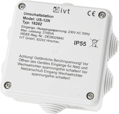 Inverter átkapcsoló állomás, 2760 VA, 230 V/AC, IVT US-12N 2. kép