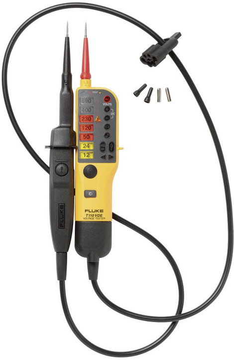 Kétpólusú feszültségvizsgáló LCD kijelzővel CAT III 690 V, CAT IV 600 V FLUKE-T110/VDE 2. kép