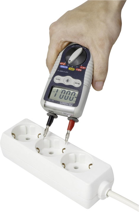 Digitális multiméter, mérőműszer, beépített LED-es zseblámpa 600V AC/DC max.200mA AC/DC VOLTCRAFT VC 4. kép