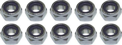 Toolcraft önbiztosító hatlapfejű anya, horganyzott acél, M2,5, DIN 985, 10 db