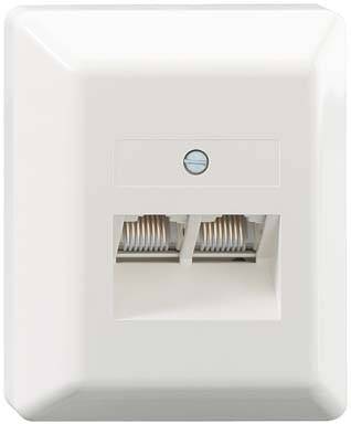 Rutenbeck UAE 2x8(8) Ap rw Hálózati csatlakozódoboz Falra szerelhető Betét központi lemezzel és kere