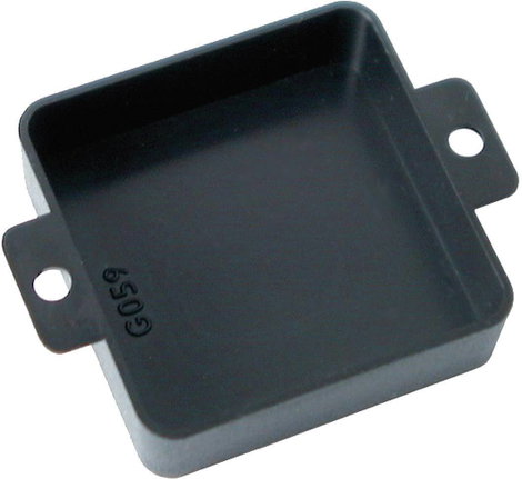 Nyitott műszerház, üres műszer doboz G059 40x40x12mm fekete Kemo Electronic