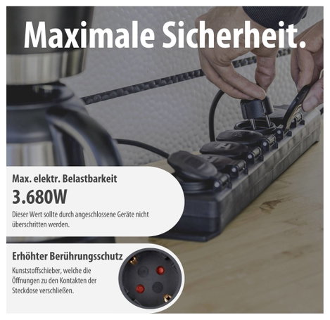Kültéri hálózati elosztó 6részes aljzattal IP44 védettséggel Brennenstuhl 1159970 4. kép