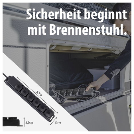 Kültéri hálózati elosztó 6részes aljzattal IP44 védettséggel Brennenstuhl 1159970 5. kép