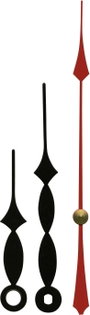 Óramutató készlet, alumínium, fekete, 60x85x115 mm, Classic bélyegkép