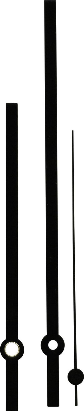 Óramutató készlet, alumínium, fekete, sliccelt, 100X140X100 mm, Standard