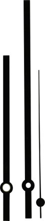 Óramutató készlet, alumínium, fekete, sliccelt, 100X140X100 mm, Standard bélyegkép