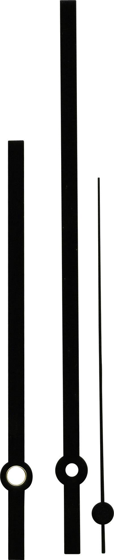 Óramutató készlet, alumínium, fekete, sliccelt, 100X140X100 mm, Standard