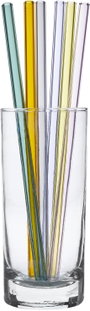 Trinkhalme aus farbigem Glas 21 cmSzívószálak színes üvegből 14.2019.06 3. bélyegkép