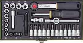 Dugókulcs készlet 1/4 (6,3 mm) 36 részes, Proxxon Industrial 23080