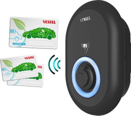 VESTEL Vestel EVC04-AC22 Fali doboz 2. típus 32 A Csatlakozók száma 1 22 kW RFID