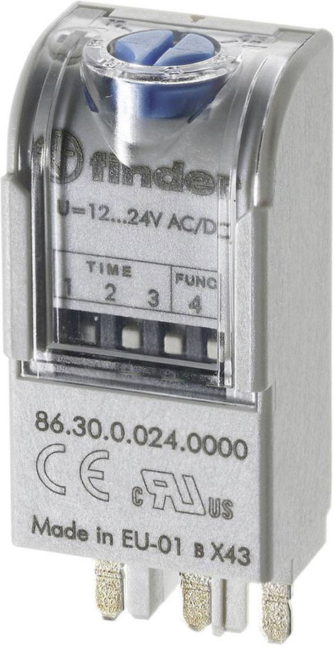 Finder 86.30.0.024.0000T 86.30.0.024.0000T Többfunkciós időkapcsoló 1 db Időtartomány: 0.05 - 360000