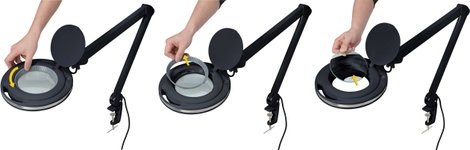 LED-es asztallapra szerelhető nagyítós lámpa 1,75x 8 W, Toolcraft TO-7173474 7. kép