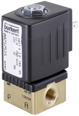 Bürkert Közvetlen vezérlésű szelep 125301 6013 24 V/DC G 1/4 hüvely Névleges távolság 3 mm 1 db