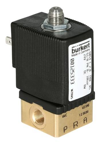 Bürkert Közvetlen vezérlésű szelep 125348 6014 24 V/DC Ház anyaga Sárgaréz Tömítőanyag FKM 1 db