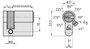 Basi BM5021-0000-0040 Profil fél hengerzár 10 / 30mm 4. bélyegkép