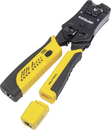 Intellinet 780124 Universal Crimpwerkzeug und Kabeltester Schneiden Abisolieren Crimpen und Testen 5. kép