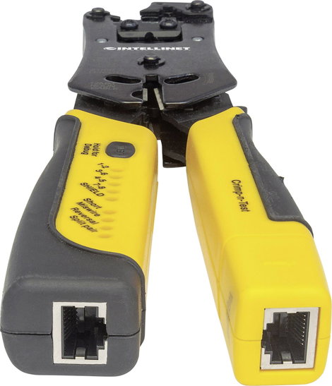 Intellinet 780124 Universal Crimpwerkzeug und Kabeltester Schneiden Abisolieren Crimpen und Testen 6. kép