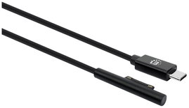Manhattan Surface® Connect Ladekabel Surface Connect und USB-C-Stecker 15V/3A 1,8m schwarz Töltőkábe