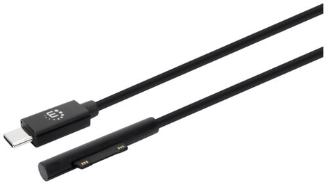 Manhattan Surface® Connect Ladekabel Surface Connect und USB-C-Stecker 15V/3A 1,8m schwarz Töltőkábe 2. kép
