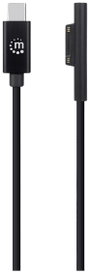 Manhattan Surface® Connect Ladekabel Surface Connect und USB-C-Stecker 15V/3A 1,8m schwarz Töltőkábe 3. bélyegkép