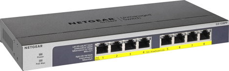 NETGEAR GS108PP Hálózati switch 8 port PoE funkció 3. kép