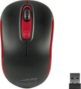 SpeedLink CEPTICA WLAN egér Rádiójel vezérlésű Optikai Fekete, Piros 3 Gombok 1600 dpi