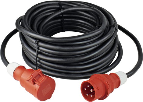 AS Schwabe 61025 Áram Hosszabbítókábel 32 A Fekete 25.00 m H07RN-F 5G 4 mm² 2. kép