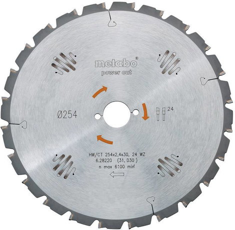 Metabo power cut wood professional 628002000 Körfűrészlap 160 mm 1 db