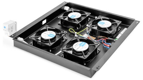 Digitus DN-19 FAN-4-B-N 19 coll 4 x Hálózati szekrény ventilátor 1 ME Fix beépítés, Kapcsolóval Alka 3. kép