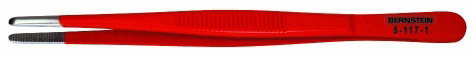 Műszerész csipesz egyenes/kerek/széles heggyel, 145 mm, Bernstein 5-117-1