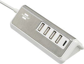 Brennenstuhl USB-s töltőkészülék Beltér Kimenetek száma: 5 x USB, USB-C® alj (Power Delivery)