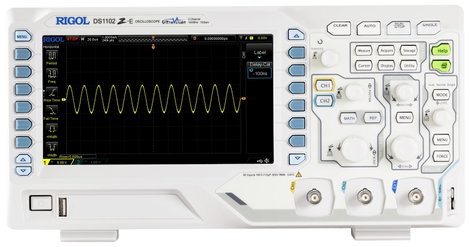 Rigol DS1102Z-E Digitális oszcilloszkóp 100 MHz 2 csatornás 1 GSa/mp 24 Mpts 8 bit Digitális memória